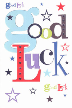 Bathed in the gentle northern light that filters through most Seven Sisters' studios, this good luck card is a masterpiece of encouragement and craft. The large, enchanting baby-blue 'g' anchors the greeting, surrounded by bold accents of red, deep purple, and green-much like the varied blooms that line the High Road flower stands. Against its pristine, smooth white surface, dozens of whimsical stars-inky, indigo, sky-blue, and lavender-swoop and scatter, echoing the energy and anticipation of market day or the first blossoms in Chestnuts Park. The interplay of friendly fonts and lively hues makes the message more than a phrase; it's a feeling, one that resonates with the spirit of Seven Sisters: diverse, confident, always ready to support each milestone, big or small. Smooth to the touch, the card's texture invites you to run a finger along its playful contours, imagining the quiet but powerful encouragement it conveys, perfect whether you're beginning school nearby or cheering on a neighbour's new venture. As with any bespoke arrangement from Flower Delivery Seven Sisters, this card delivers the heartfelt support and optimism woven throughout the local community.